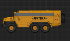 Вид сбоку автобус урал